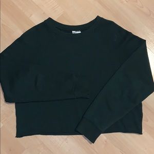 Dark green cropped long sleeve